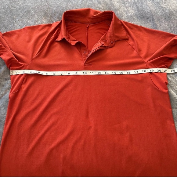 Lululemon Polo Shirt Mens Rust Stretch Golf Tennis Preppy Performance Casual - Picture 10 of 11